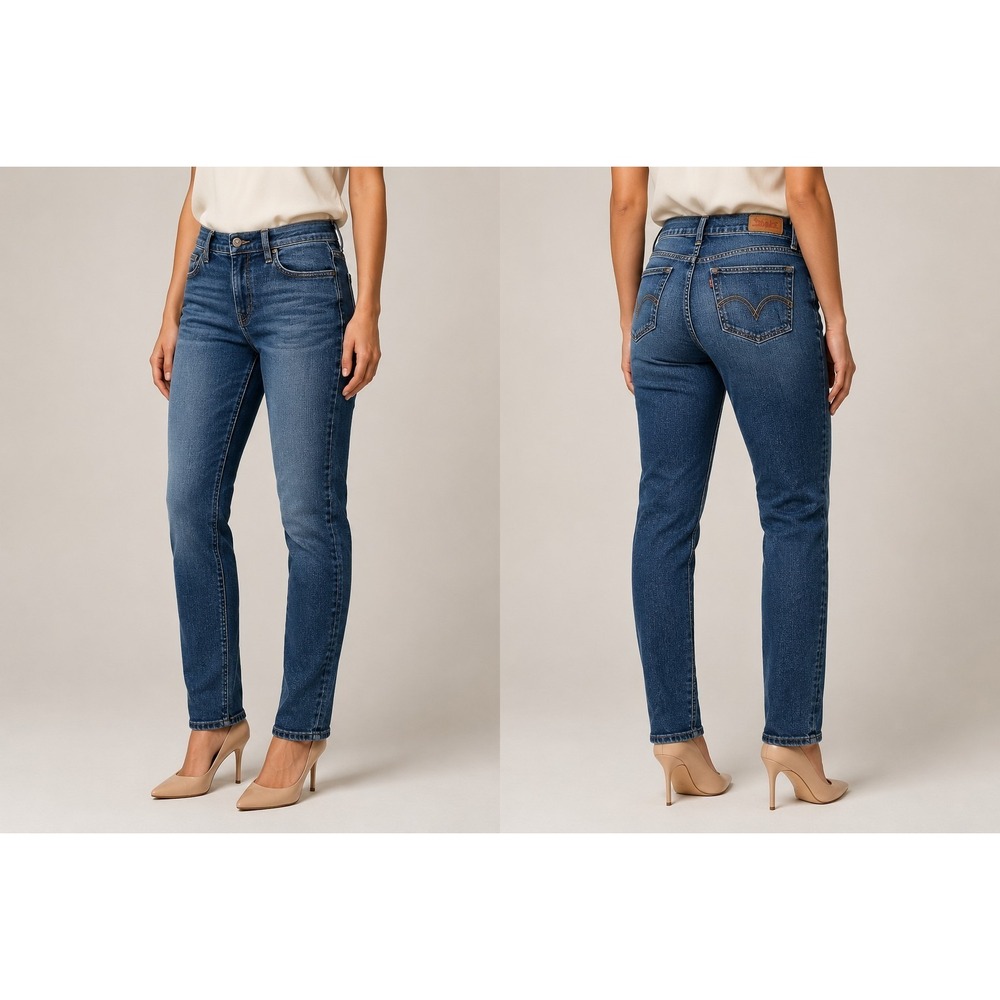 Levi's‎ 524 Too Superlow Women's Jeans 13M Blue Stretch Slim Straight Denim